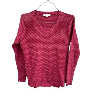 Madewell Landmark Textured Knit Side Zipper Oversized Sweater